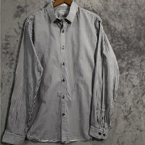 Express Black and White Gingham Shirt